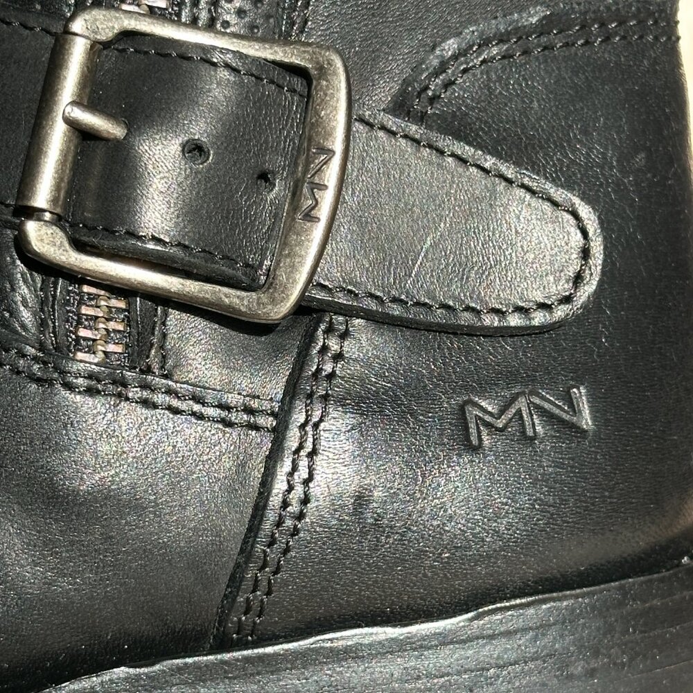 Mark Nason Black Leather Moto Biker Riding Ankle Boots Women's US  6.5 NWOT - Picture 3 of 15